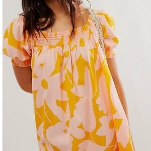 Free People Mila printed mini dress size small